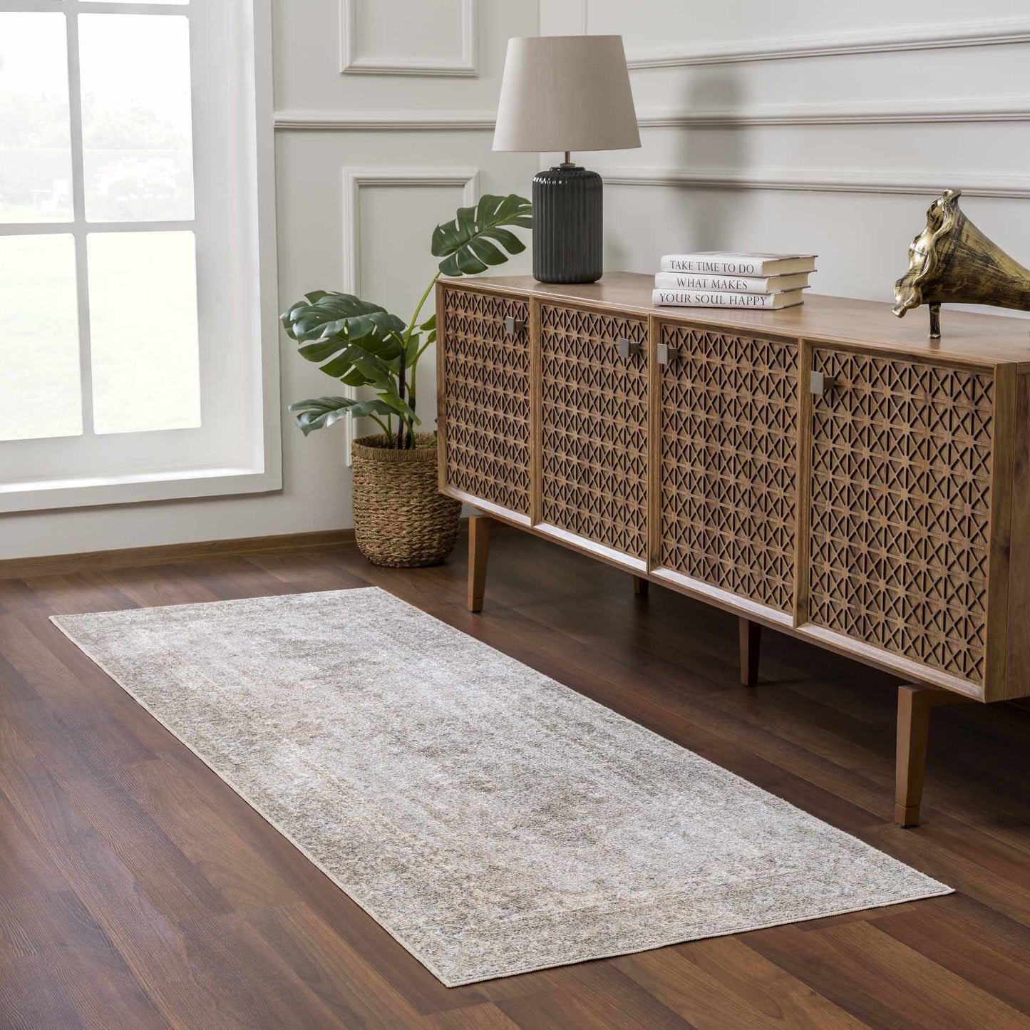 Gael Design Washable Flat Pile Rug - Stylish Modern Home Decor