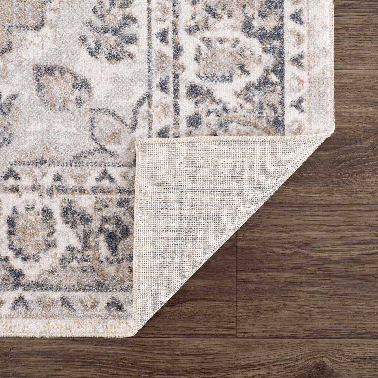 Beige Washable Flat Pile Rug - Stylish Home Décor