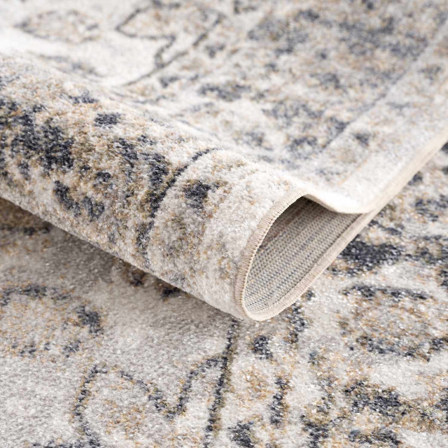 Beige Washable Flat Pile Rug - Stylish Home Décor