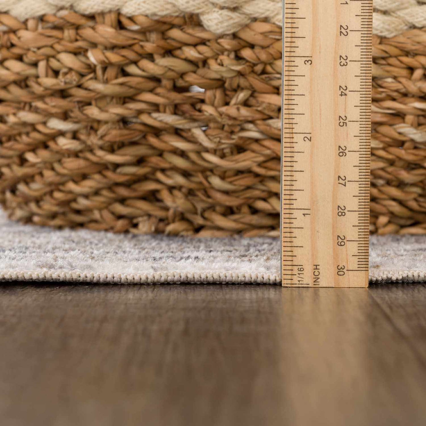 Beige Washable Flat Pile Rug - Stylish Home Décor