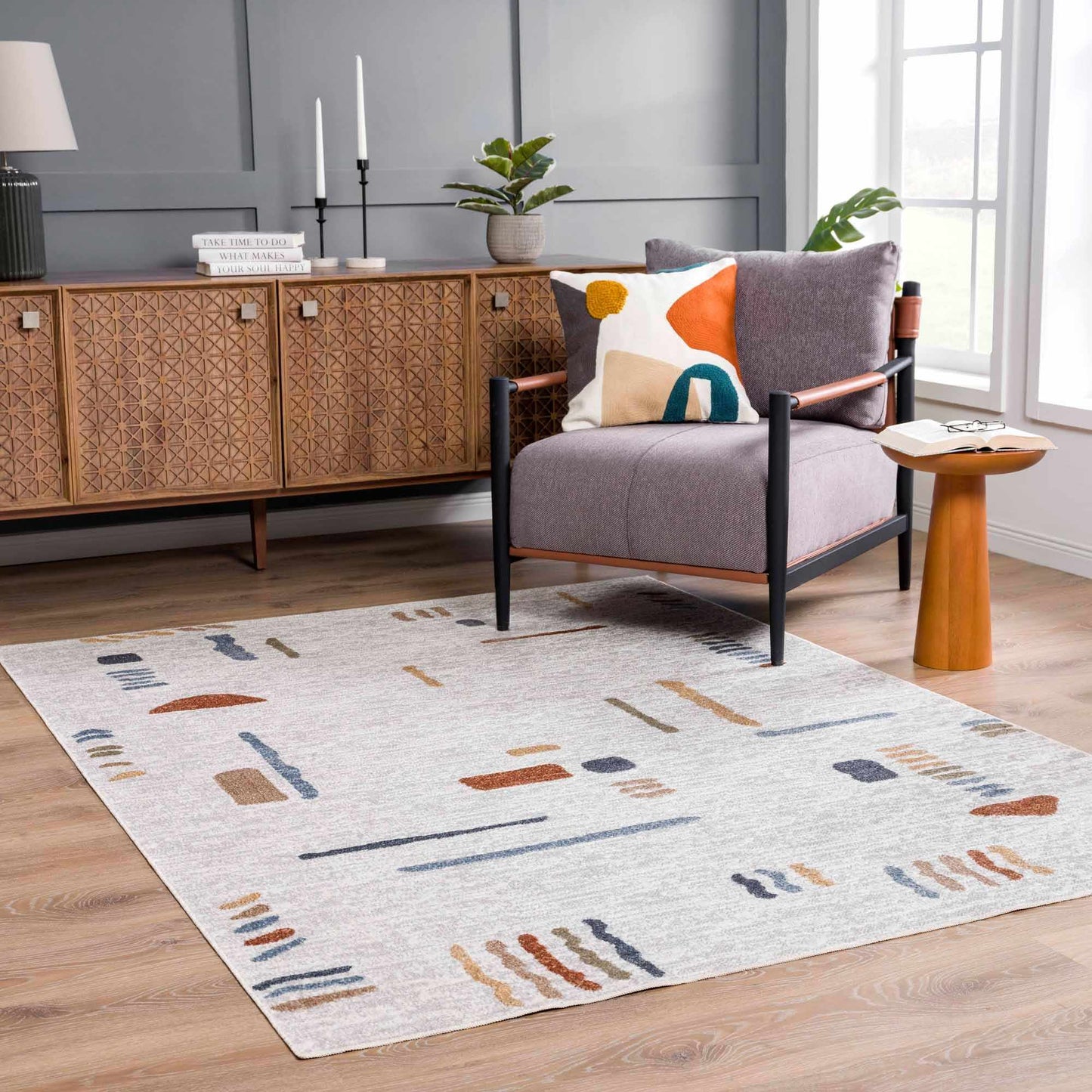 Washable Area Rug - Modern Stylish Durable Easy to Clean