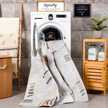Washable Area Rug - Modern Stylish Durable Easy to Clean