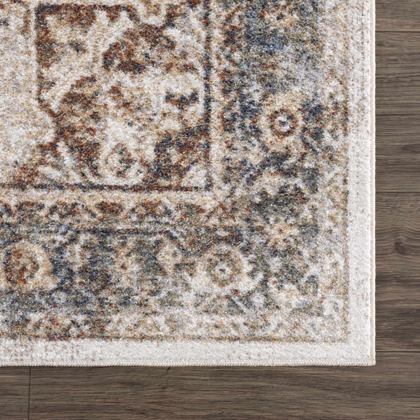 Heritage Washable Area Rug - Classic Flat Pile Design for Easy Care