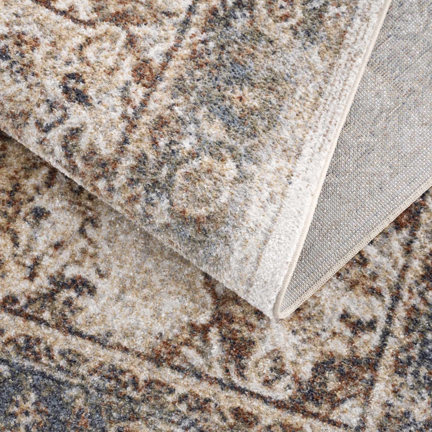 Heritage Washable Area Rug - Classic Flat Pile Design for Easy Care