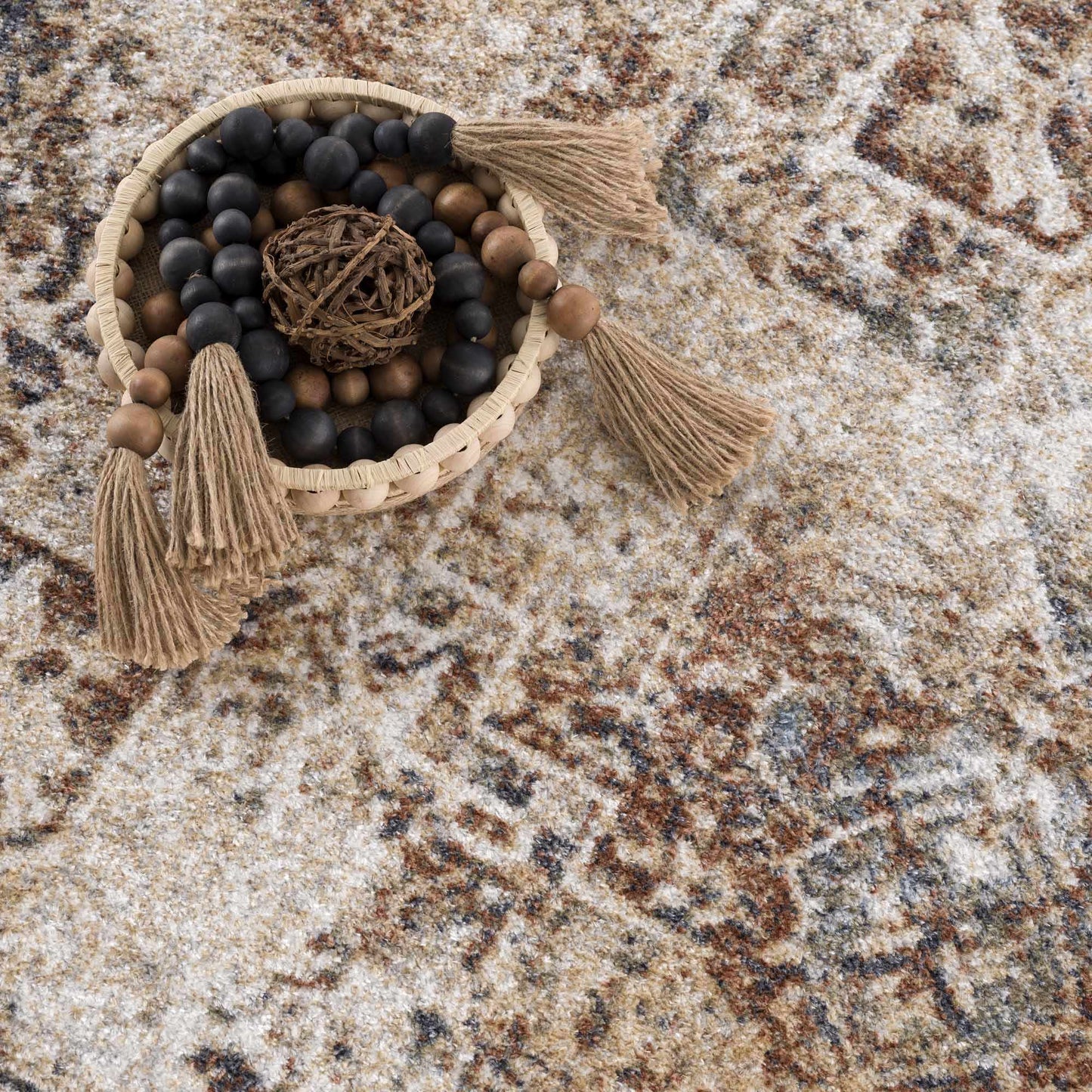 Heritage Washable Area Rug - Classic Flat Pile Design for Easy Care