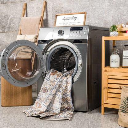 Washable Flat Pile Area Rug - Stylish  Easy to Clean