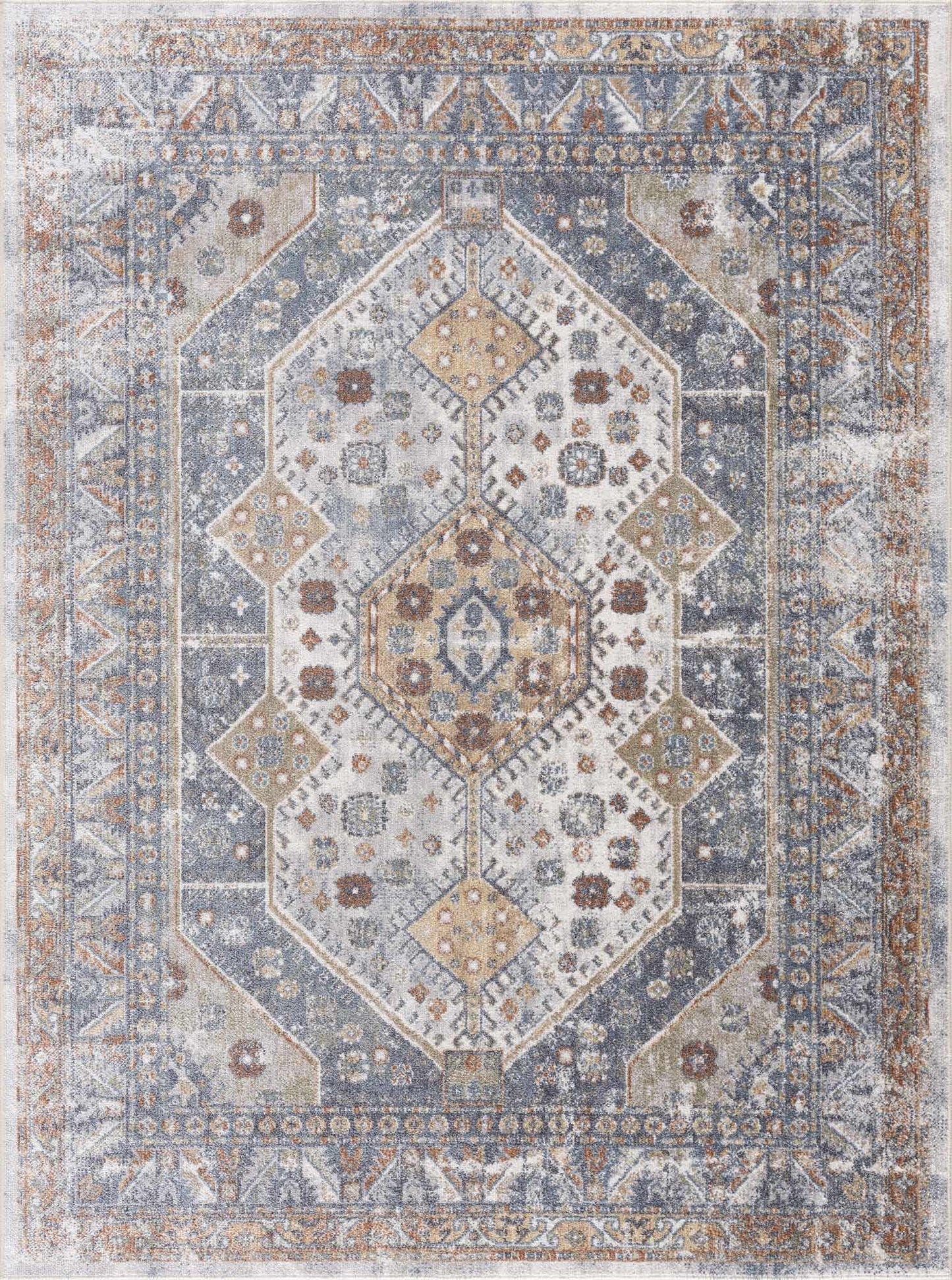 Neutral washable area rug