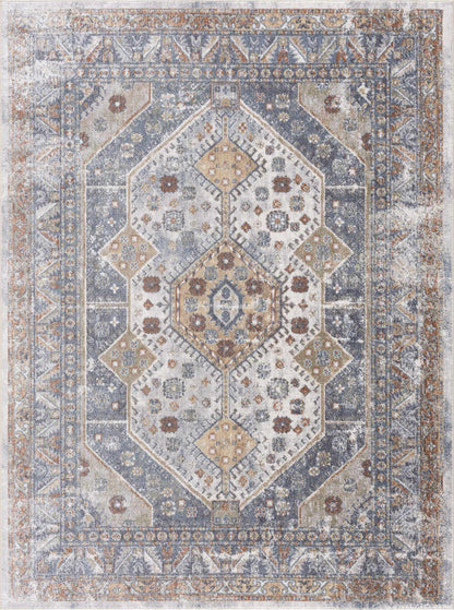 Neutral washable area rug