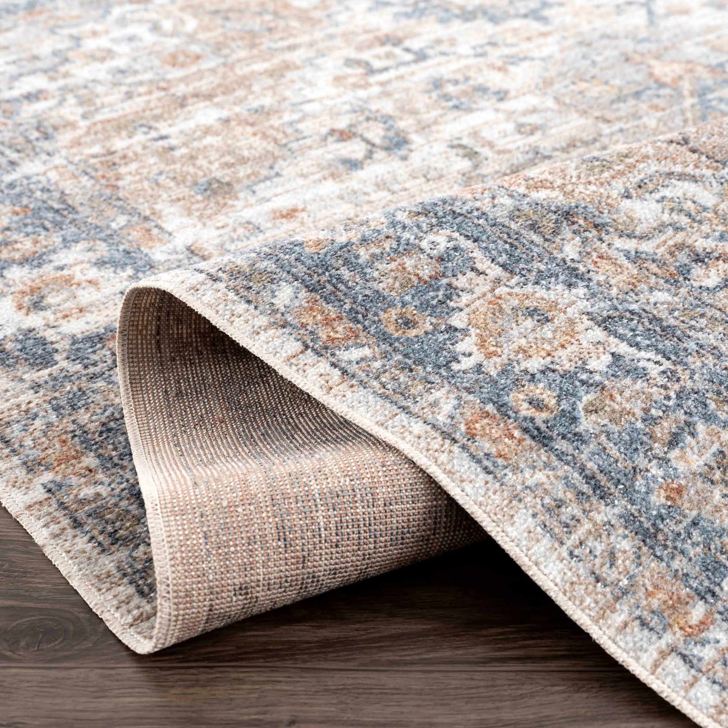 Washable Flat Pile Area Rug - Soft Durable Stylish Home Decor