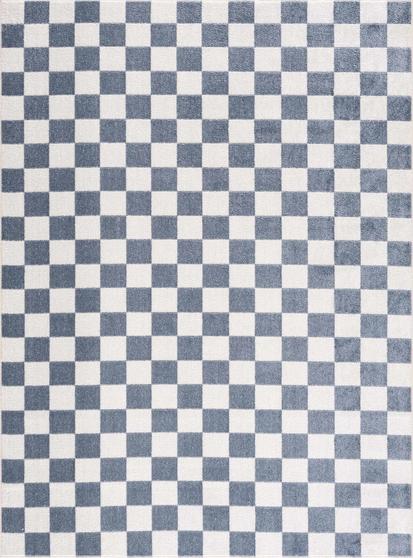 Checkered Washable Area Rug - Stylish Durable Floor Covering