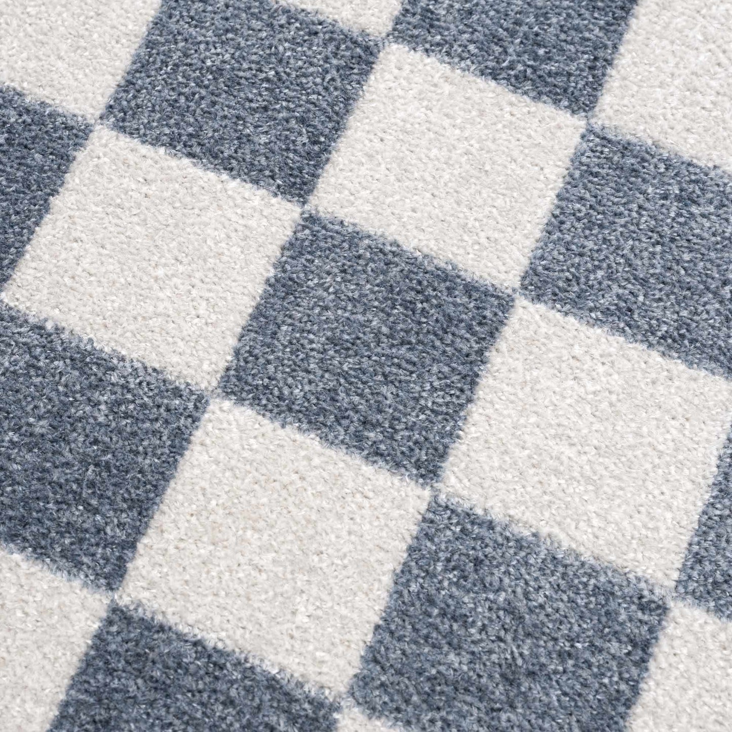 Checkered Washable Area Rug - Stylish Durable Floor Covering