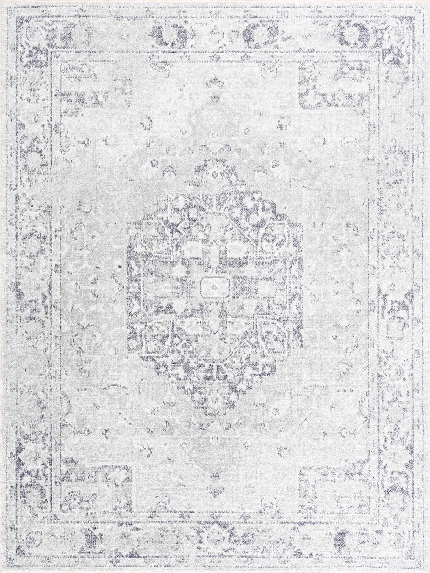 Washable Flat Pile Rug - Stylish Durable Home Decor in Akram Antrasit