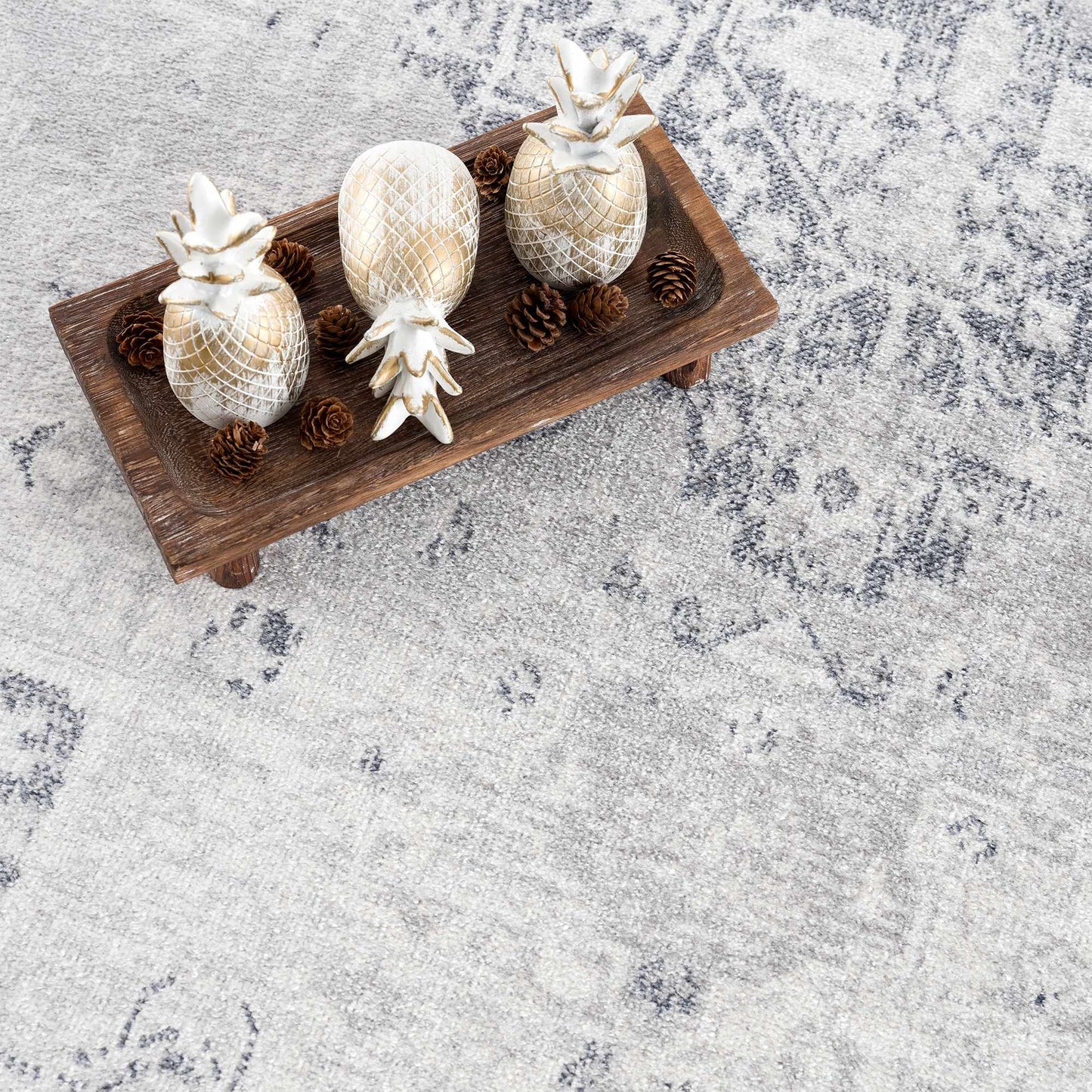 Washable Flat Pile Rug - Stylish Durable Home Decor in Akram Antrasit