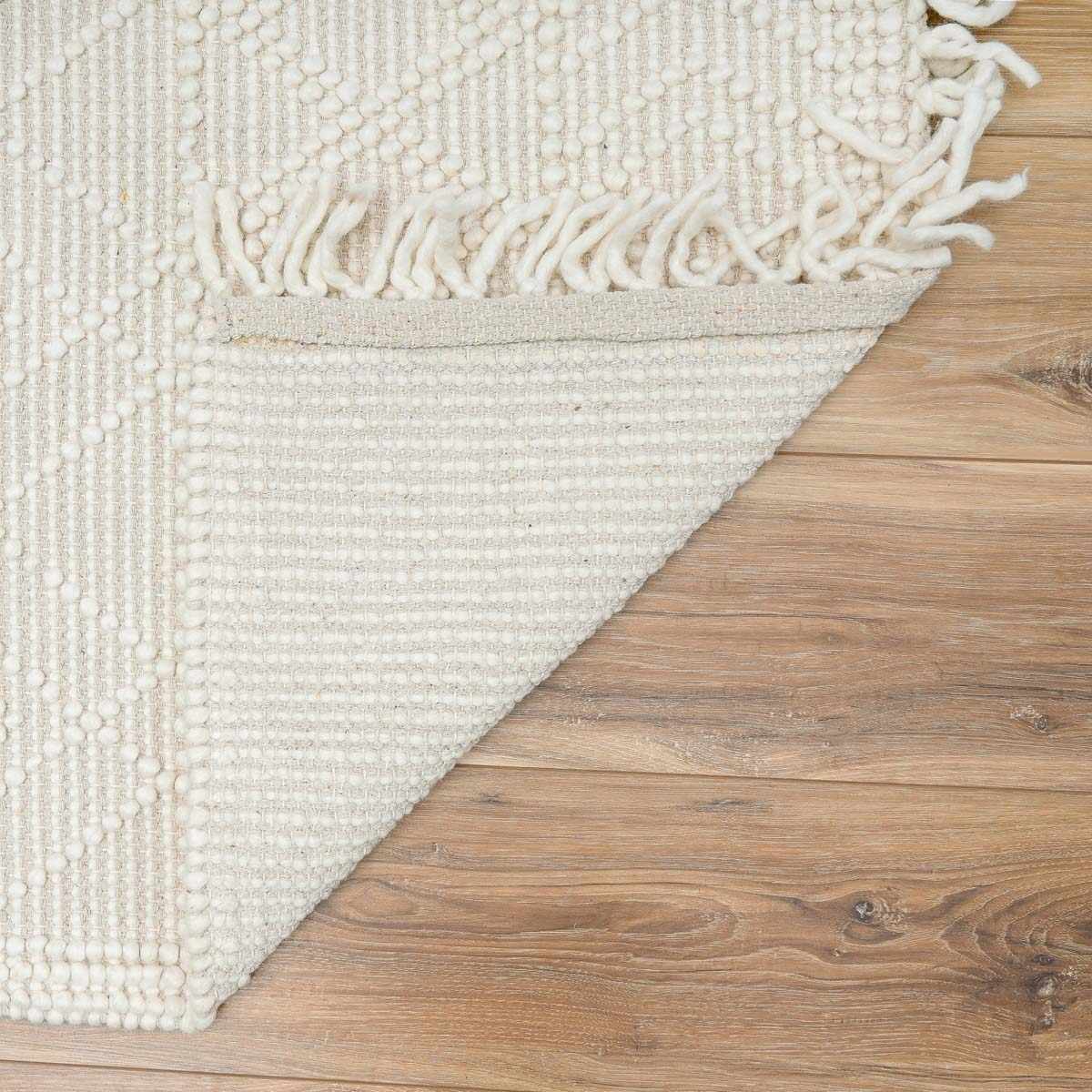 Beige Wool Rug - Ramsbury Trellis Design for Cozy Interiors