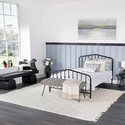 Beige Wool Rug - Ramsbury Trellis Design for Cozy Interiors