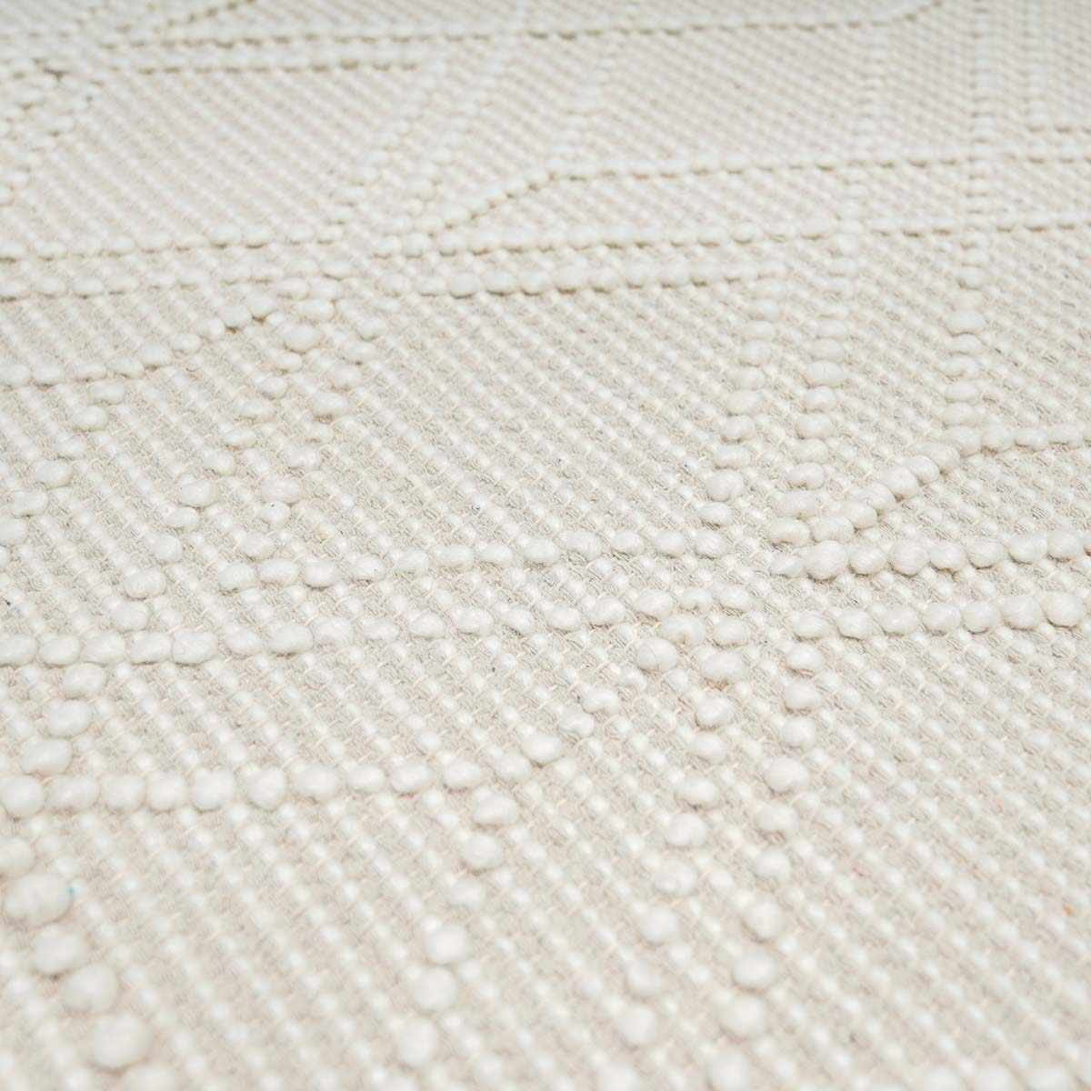 Beige Wool Rug - Ramsbury Trellis Design for Cozy Interiors