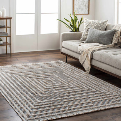 Modern Geometric Area Rug - Stylish Living Room  Bedroom Decor
