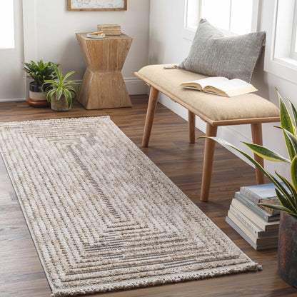 Modern Geometric Area Rug - Stylish Living Room  Bedroom Decor