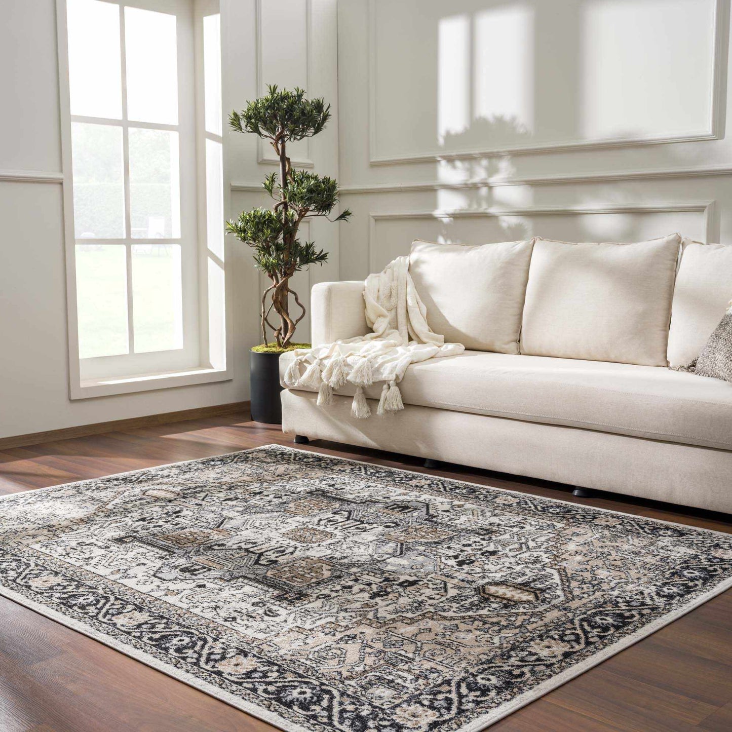 Washable Area Rug - Stylish Durable Easy Clean Rug for Any Room