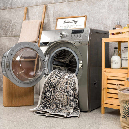 Washable Area Rug - Stylish Durable Easy Clean Rug for Any Room