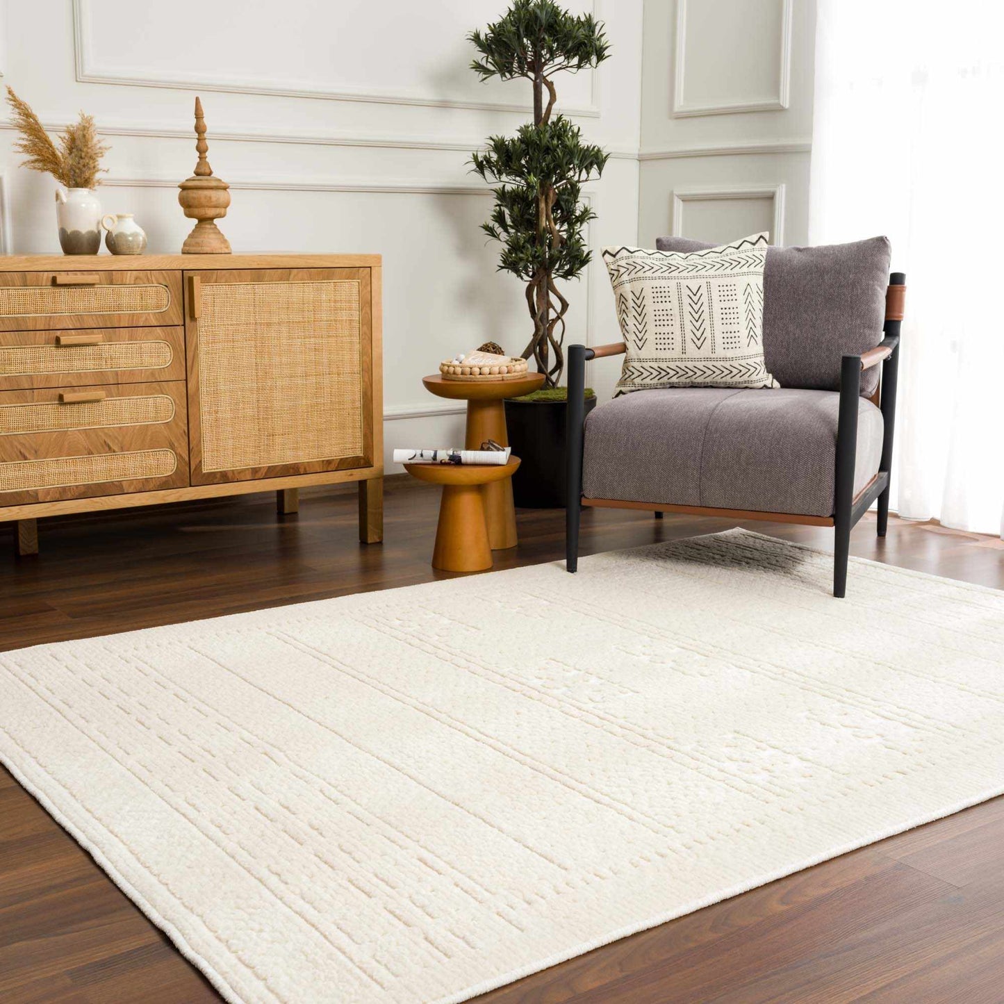 Bahar Cream Washable Area Rug - Stylish Home Décor