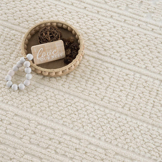 Bahar Cream Washable Area Rug - Stylish Home Décor