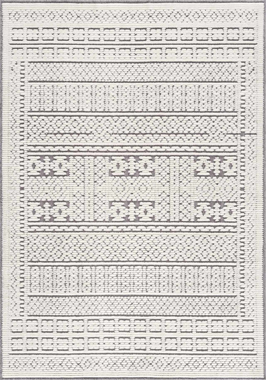 Cream Gray Washable Area Rug - Clearance Sale