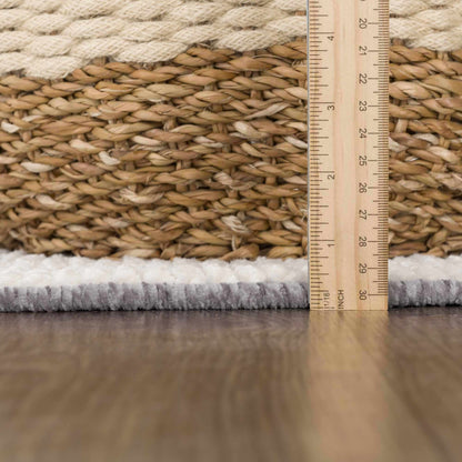 Cream Gray Washable Area Rug - Clearance Sale