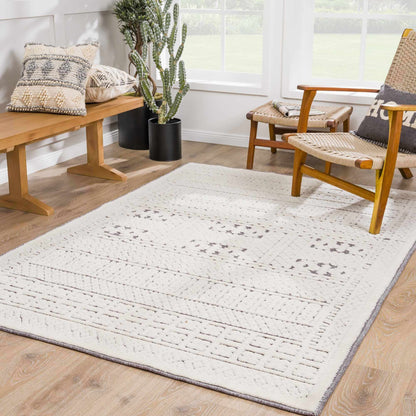 Cream Gray Washable Area Rug - Clearance Sale