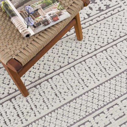 Cream Gray Washable Area Rug - Clearance Sale
