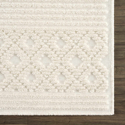 Washable White Area Rug - Stylish Drago Design for Modern Homes