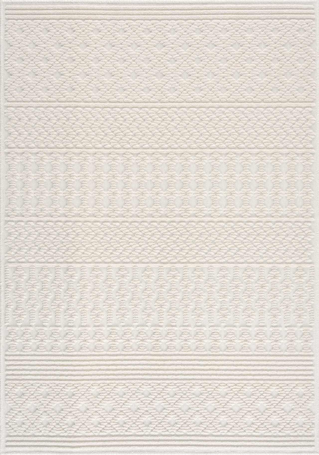 Washable White Area Rug - Stylish Drago Design for Modern Homes