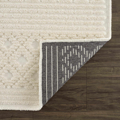 Washable White Area Rug - Stylish Drago Design for Modern Homes