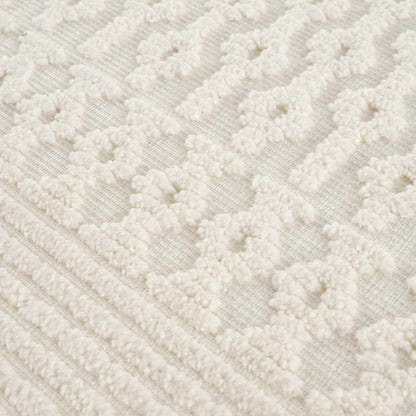 Washable White Area Rug - Stylish Drago Design for Modern Homes