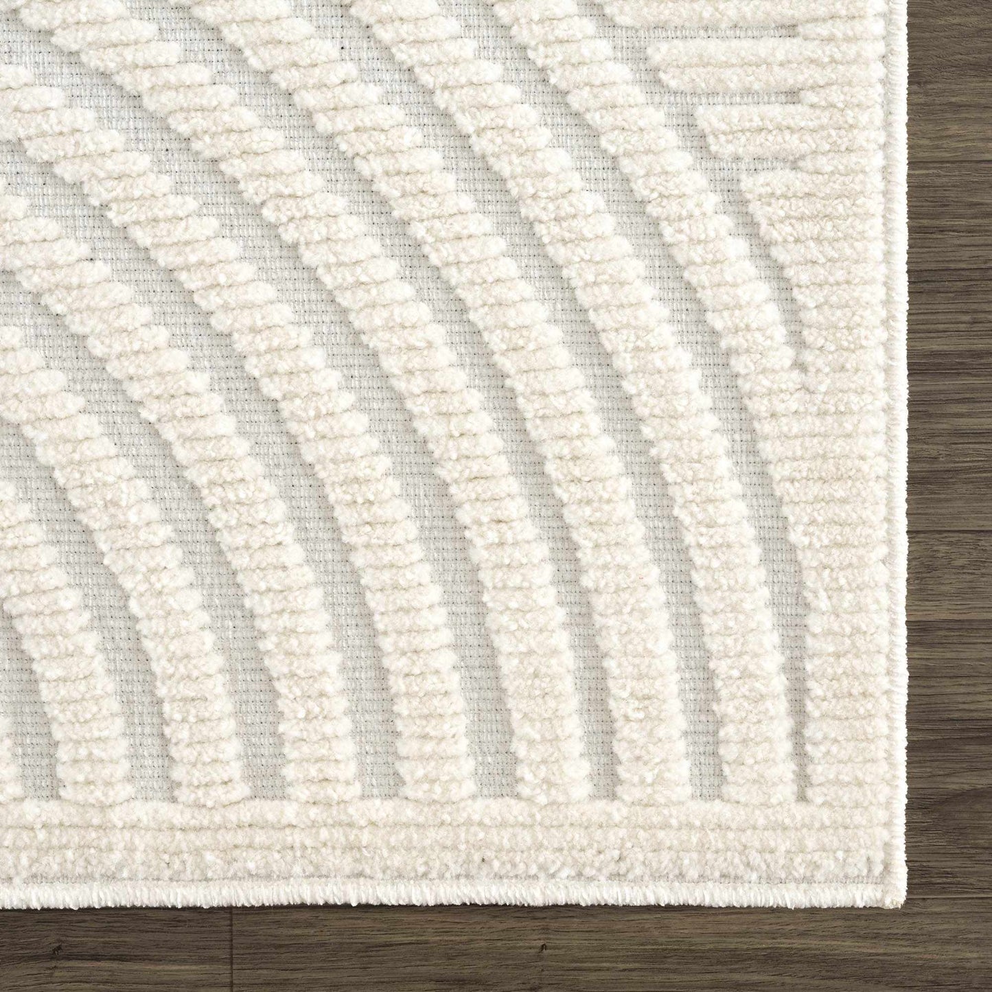 Deron White Washable Area Rug - Soft Durable Stylish Floor Mat