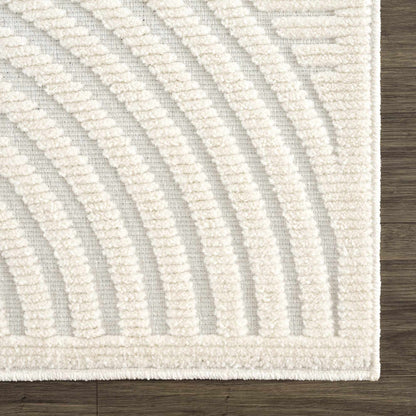 Deron White Washable Area Rug - Soft Durable Stylish Floor Mat