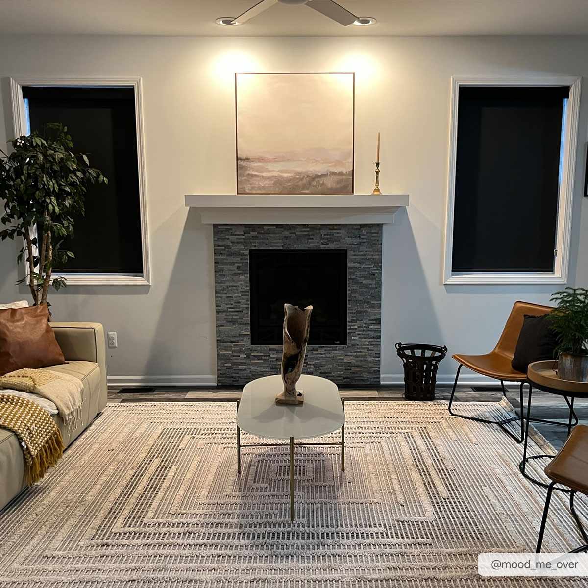 Modern Geometric Area Rug - Stylish Living Room  Bedroom Decor