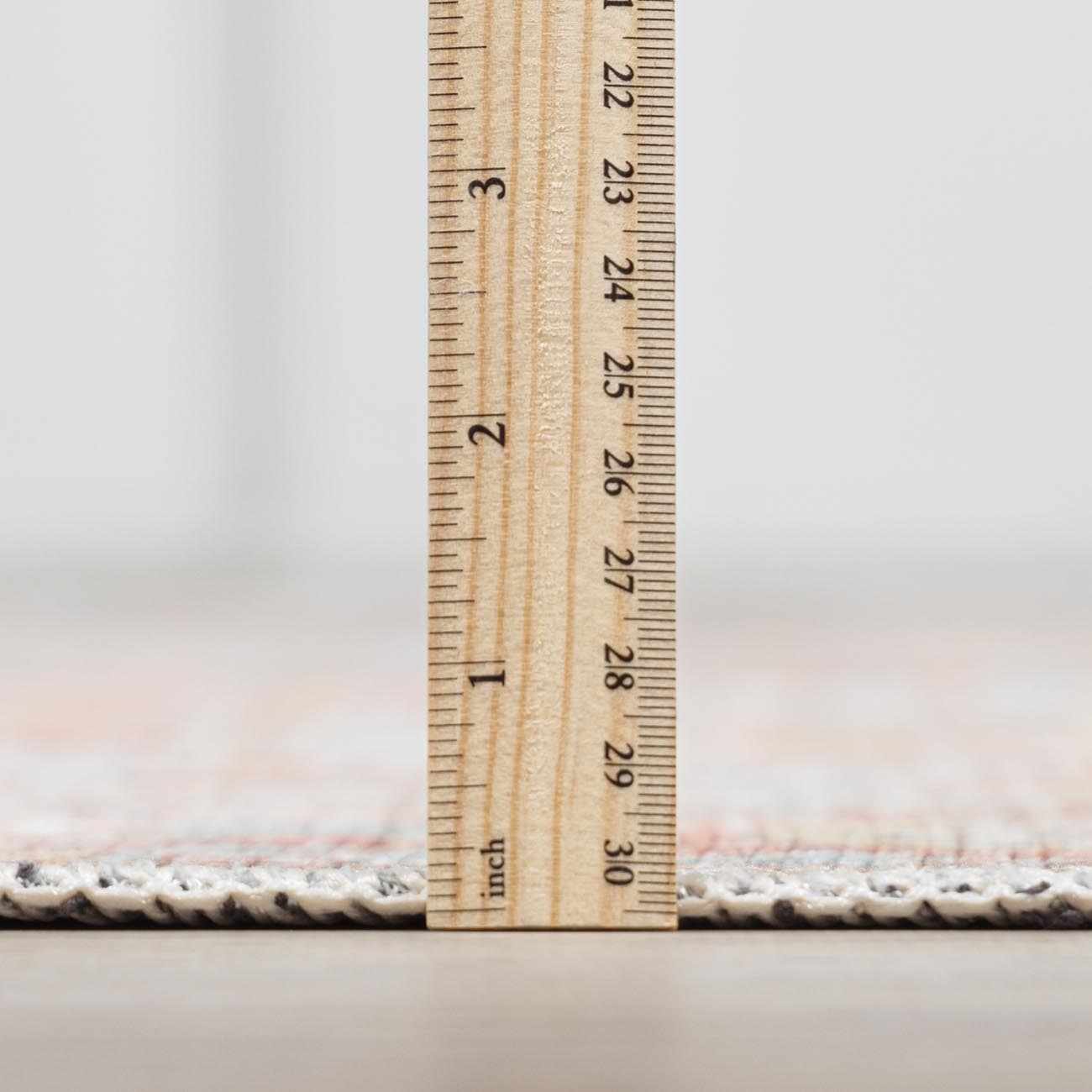 Washable Rust Area Rug - Stylish Durable Easy to Clean