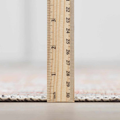 Washable Rust Area Rug - Stylish Durable Easy to Clean