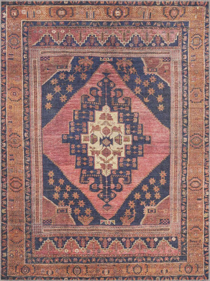 Vintage Washable Flat Pile Rug - Malamote Collection for Stylish Decor