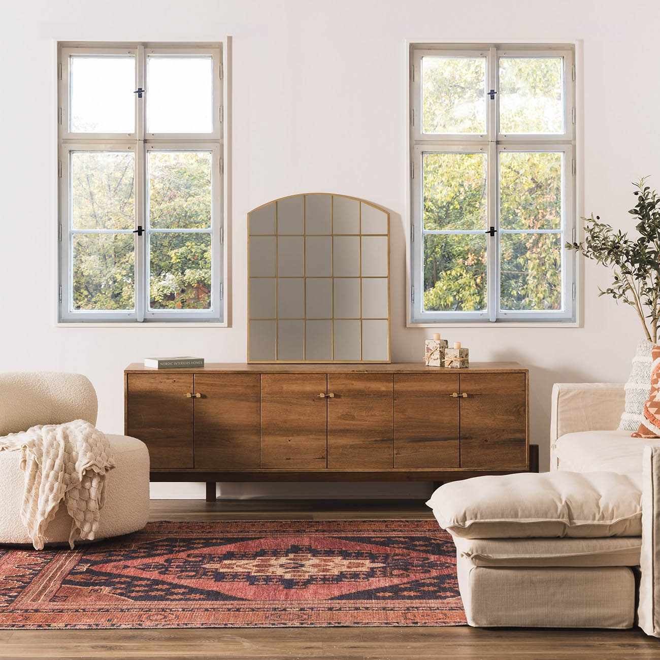 Vintage Washable Flat Pile Rug - Malamote Collection for Stylish Decor