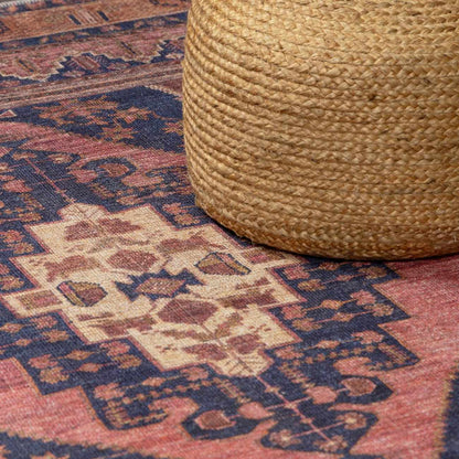 Vintage Washable Flat Pile Rug - Malamote Collection for Stylish Decor