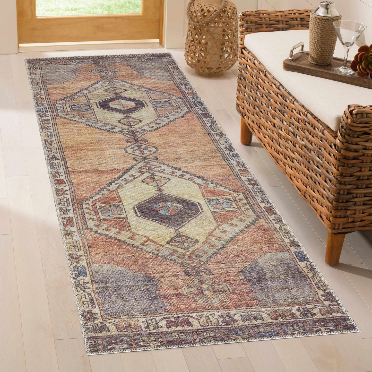Medinah Washable Area Rug - Soft Durable Stylish Floor Covering