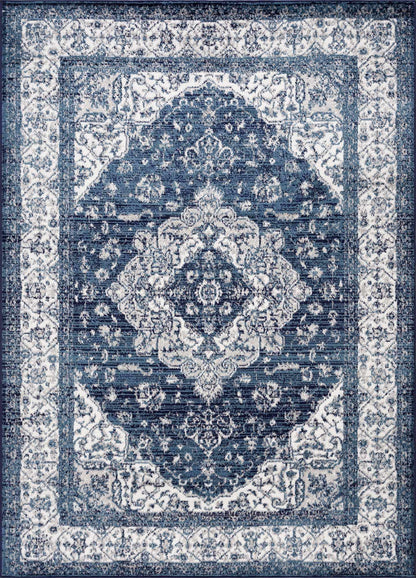 Billy Blue Medallion Area Rug - Stylish Home Decor Accent