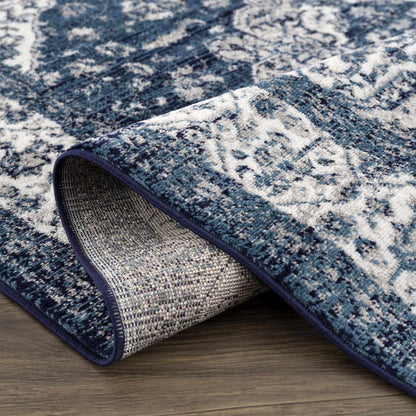 Billy Blue Medallion Area Rug - Stylish Home Decor Accent