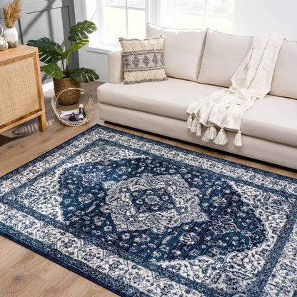 Billy Blue Medallion Area Rug - Stylish Home Decor Accent