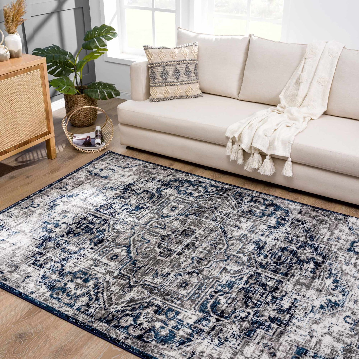 Navy Area Rug - Elegant Modern Design for Contemporary Spaces