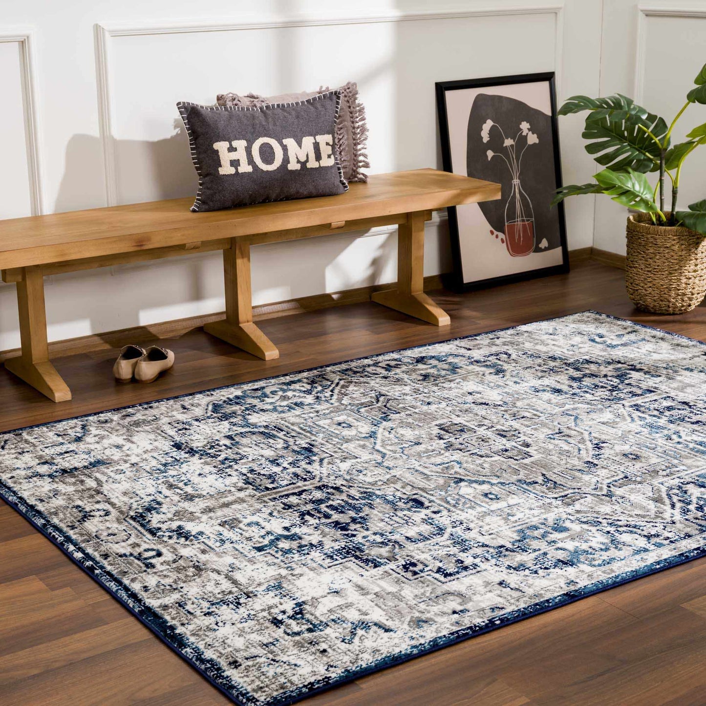 Navy Area Rug - Elegant Modern Design for Contemporary Spaces