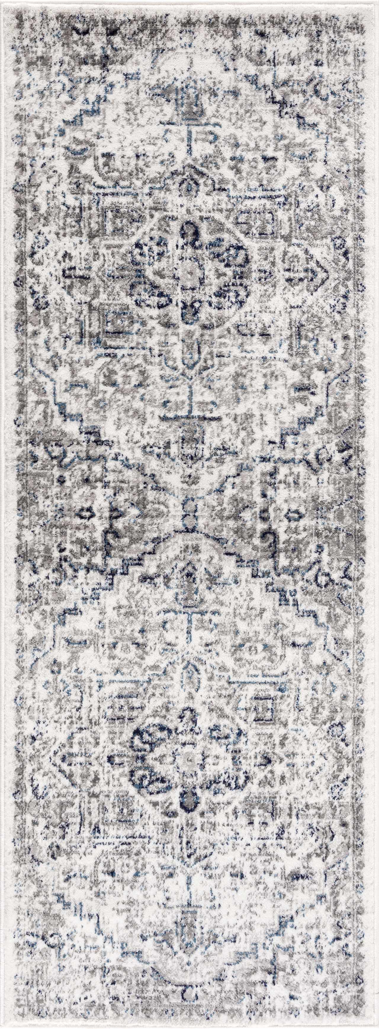 Hauteloom Buenaventura Area Rug - Cream Navy Stylish Home Décor Accent