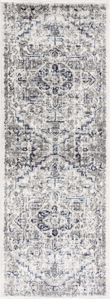 Hauteloom Buenaventura Area Rug - Cream Navy Stylish Home Décor Accent